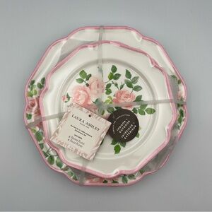 *New* Laura Ashley Pink Floral Dinnerware Set - Set of 8